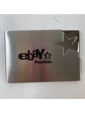 Ebay PowerSeller Metal Business Card Holder Old Logo Star Design eBayana